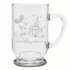 Disney Arribas Glass Mug - Mickey And Castle - Personalizable - 16oz