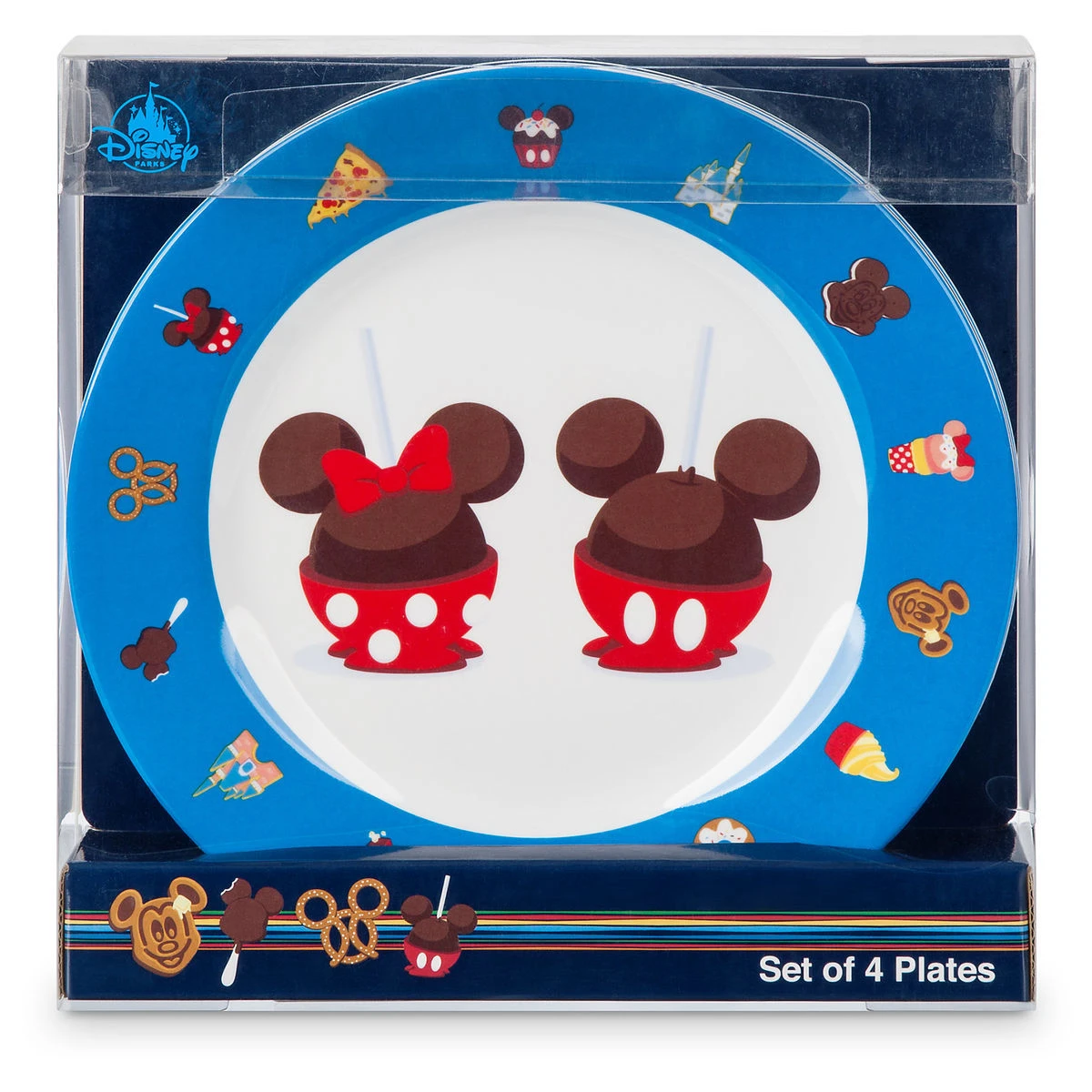 Disney Plate Set - Disney Treats - Set Of 4 - Plastic 3 Disney Plate Set - Disney Treats - Set Of 4 - Plastic