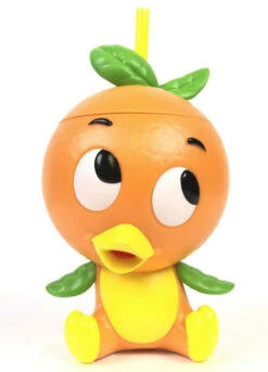 Disney Sipper Cup With Straw - Orange Bird - Epcot Flower And Garden