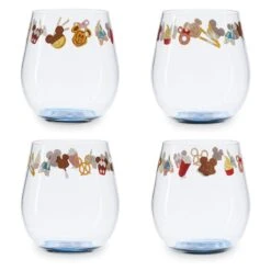 Disney Plastic Cup Set - Disney Parks Food Icons - Set Of 4
