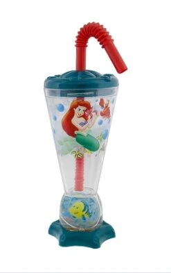Disney Tumbler With Straw - Ariel And Flounder Dome