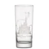 Disney Arribas Glass Tumbler - Tinker Bell And Castle - Personalizable