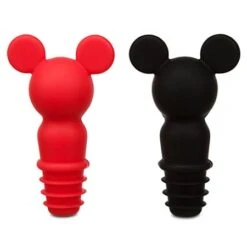 Disney Bottle Stopper Set - Mickey Mouse Icon - Red & Black