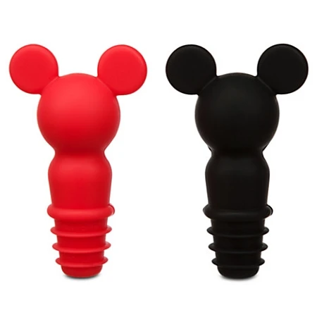 Disney Bottle Stopper Set - Mickey Mouse Icon - Red & Black 3 Disney Bottle Stopper Set - Mickey Mouse Icon - Red & Black