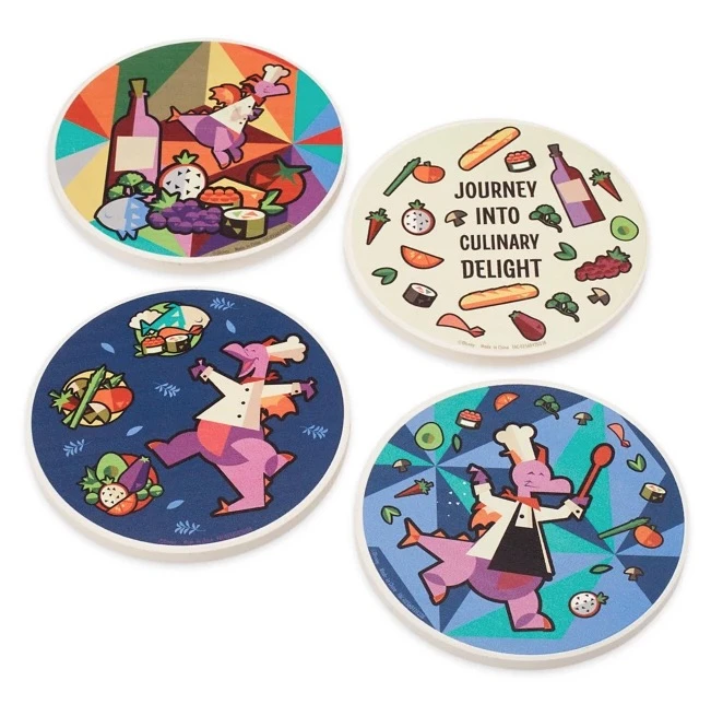 Disney Coaster Set - 2021 Food And Wine Festival - Set Of 4 3 Disney Coaster Set - 2021 Food And Wine Festival - Set Of 4