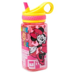 Disney Water Bottle - Minnie Mouse With Built-In Straw