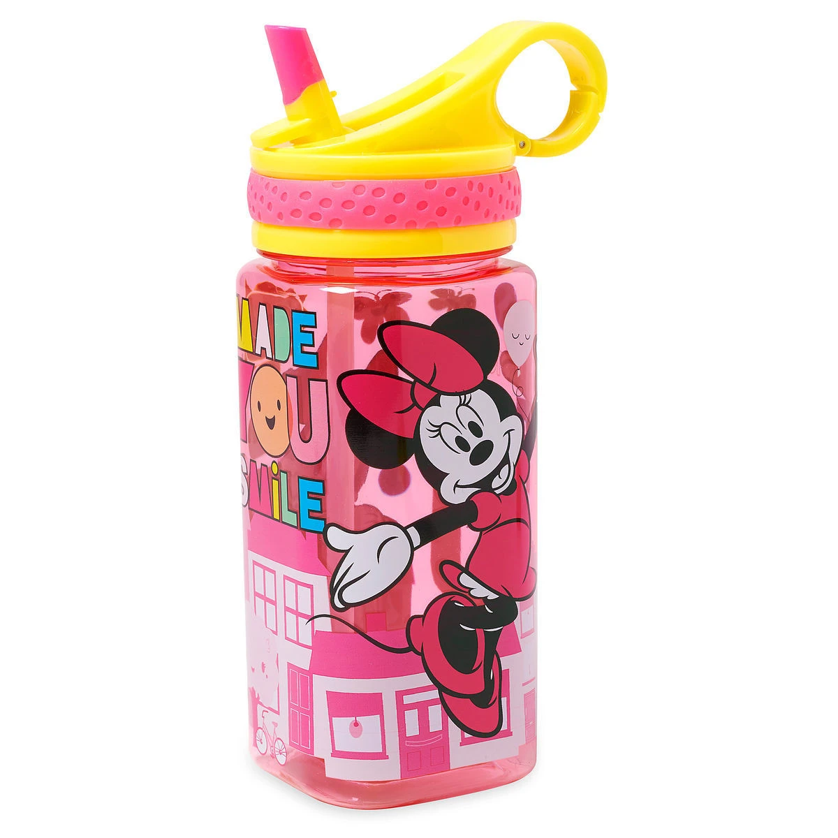 Disney Water Bottle - Minnie Mouse With Built-In Straw 3 Disney Water Bottle - Minnie Mouse With Built-In Straw