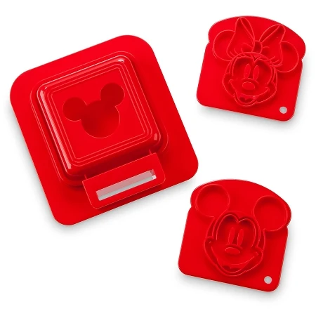Disney Sandwich Stamp & Crust Cutter Set - Mickey And Minnie Mouse 3 Disney Sandwich Stamp & Crust Cutter Set - Mickey And Minnie Mouse