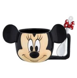 Disney Coffee Mug And Spoon - Minnie Mouse