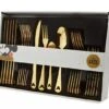 Disney Flatware Set - Mickey Mouse Icon - 24 Pc - GOLD -Disney Shop sc10955