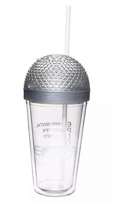 Disney Tumbler With Straw - Epcot Spaceship Earth - Light Up 3 Disney Tumbler With Straw - Epcot Spaceship Earth - Light Up