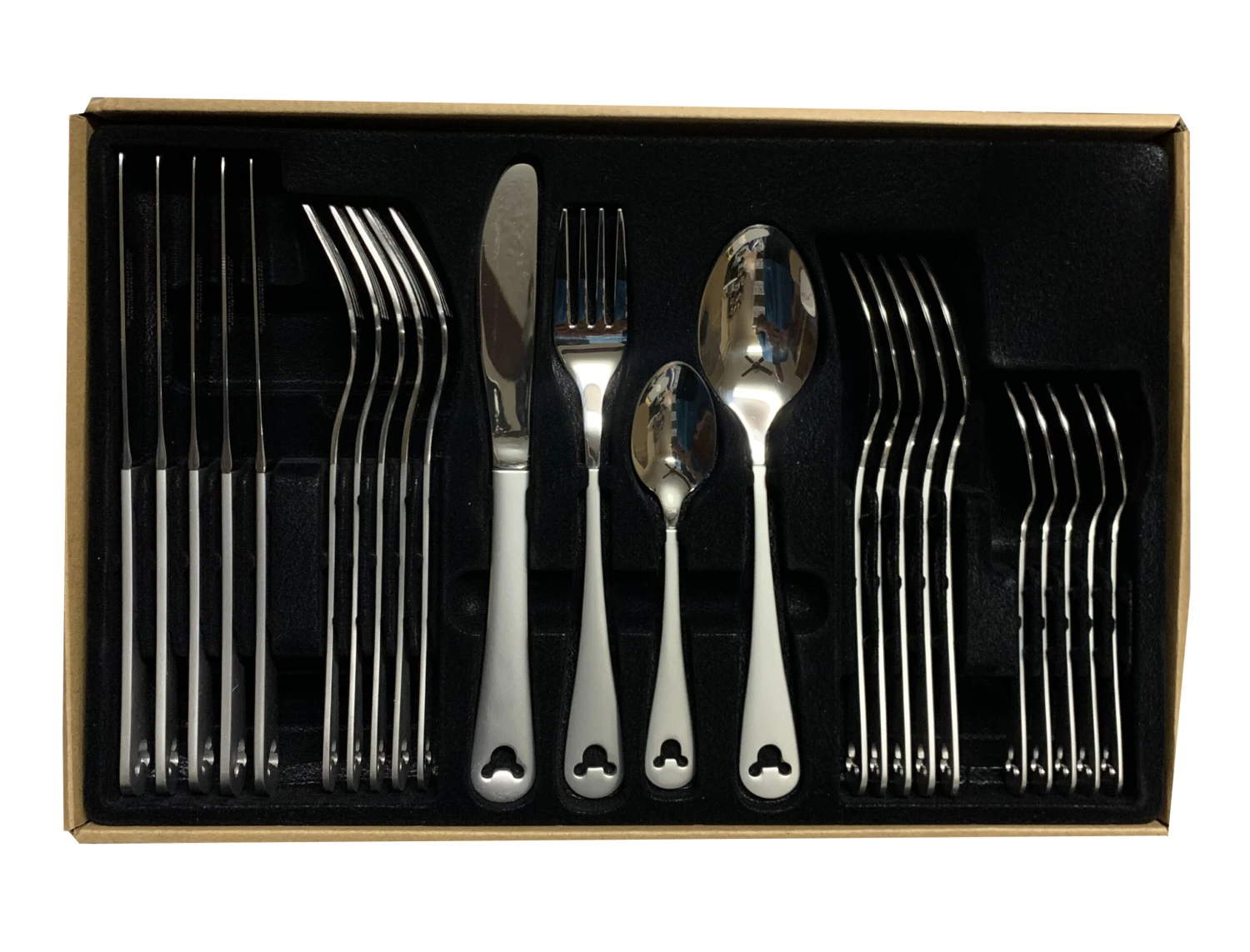Disney Flatware Set - Mickey Mouse Silhouette - Satin Finished 3 Disney Flatware Set - Mickey Mouse Silhouette - Satin Finished