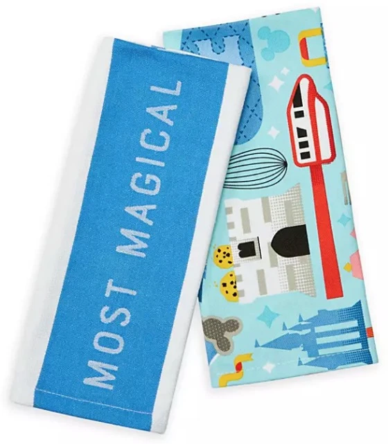 Disney Kitchen Towel Set - Most Magical Place - Mousewares 3 Disney Kitchen Towel Set - Most Magical Place - Mousewares