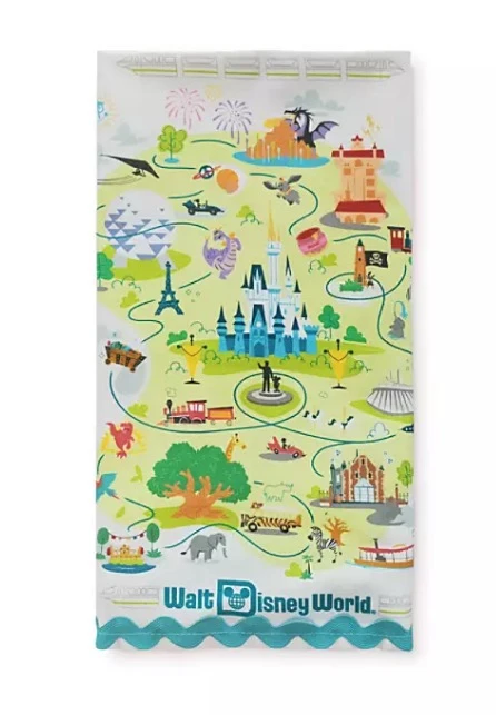 Disney Kitchen Towel - Walt Disney World Map 3 Disney Kitchen Towel - Walt Disney World Map