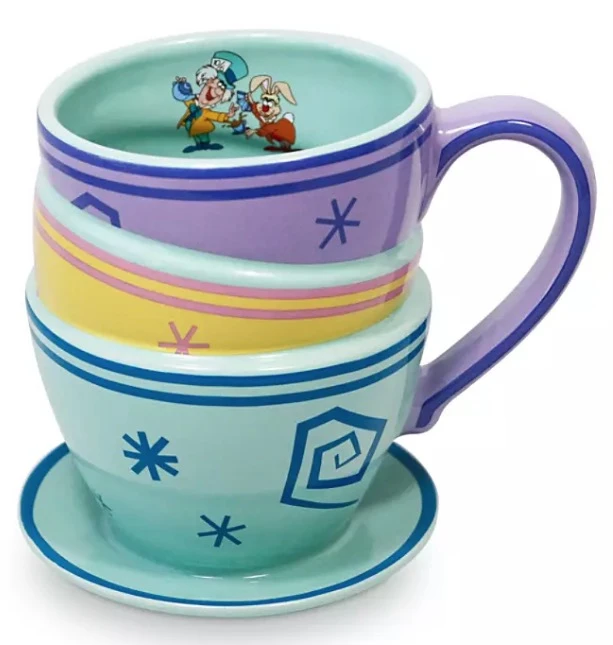 Disney Coffee Mug - Alice In Wonderland - Mad Tea Party 3 Disney Coffee Mug - Alice In Wonderland - Mad Tea Party