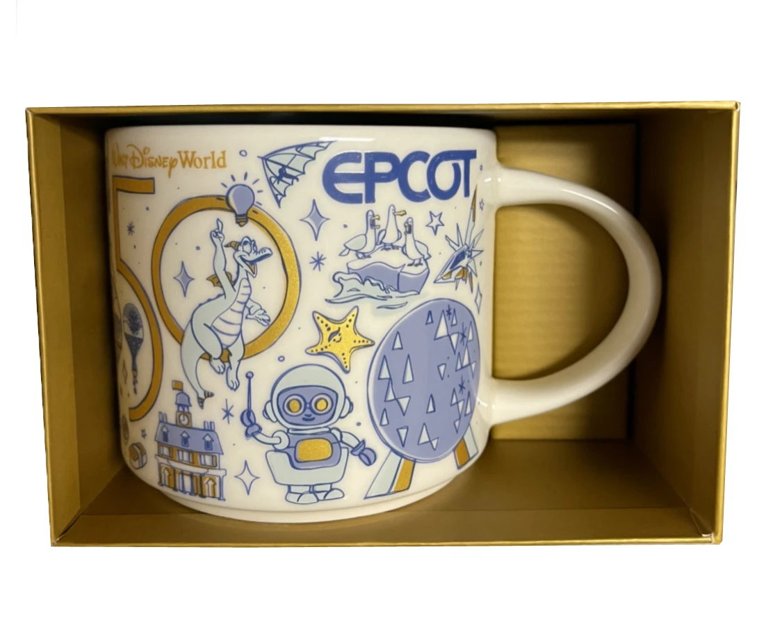 Disney Coffee Mug - Starbucks - 50th Anniversary - Epcot 3 Disney Coffee Mug - Starbucks - 50th Anniversary - Epcot