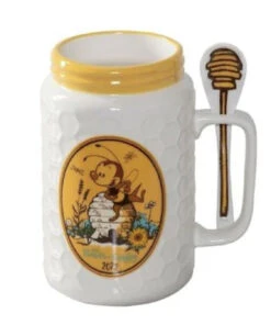 Disney Coffee Mug With Spoon - 2022 Epcot Flower & Garden - Spike The Bee